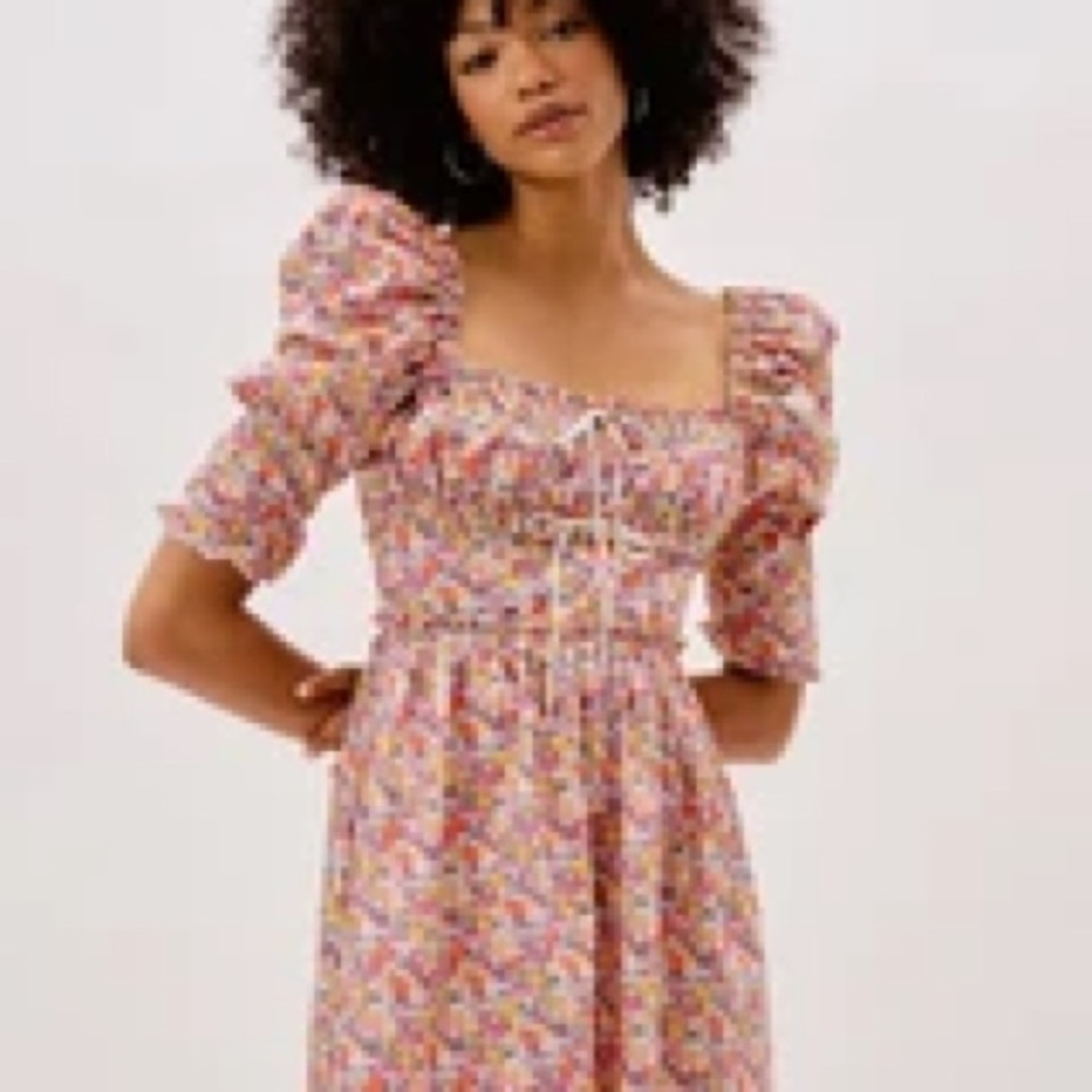 New with tags For Love and Lemons Libby Mini Dress. Floral print.